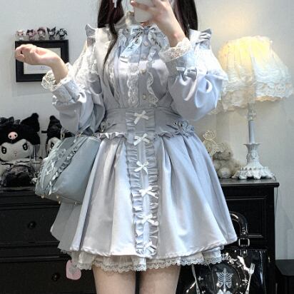 YUMEKAWA ♡ ( 3 colors ) Off-the-shoulder lace top #tops14