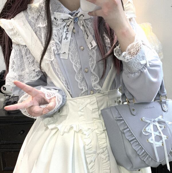 YUMEKAWA ♡ ( 3 colors ) Off-the-shoulder lace top #tops14