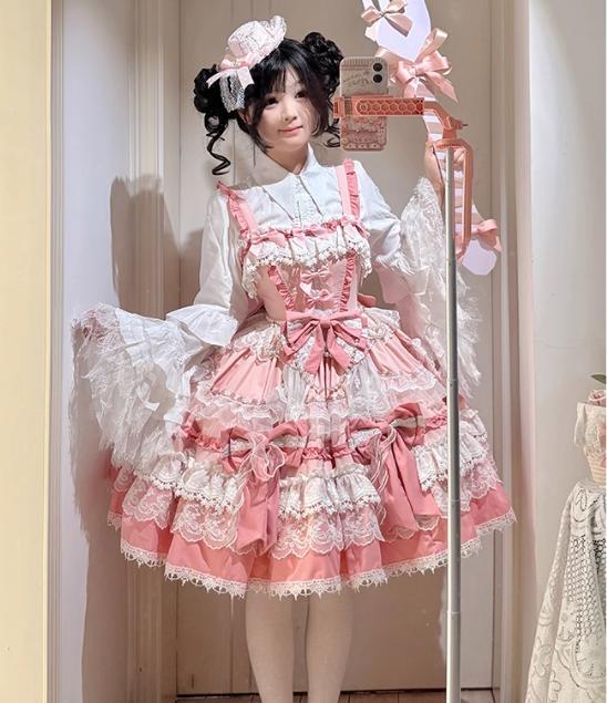 Manufactured after order ♡ Ruffle Lolita dress with back bow #wanpi1