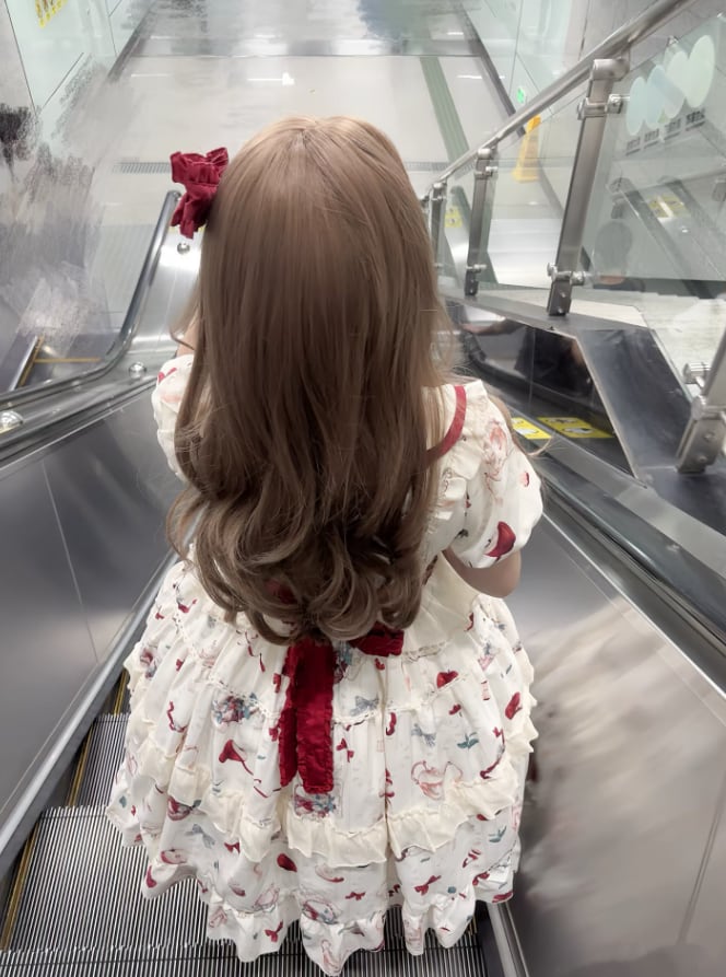 YUMEKAWA ♡ Apple motif mimolee length dress *without brooch #wanpi100