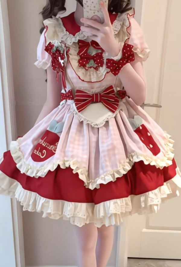 YUMEKAWA ♡ Dotted dress with bunny ears #wanpi104