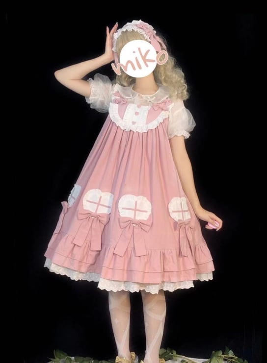 YUMEKAWA ♡ ( 2 colors ) cross ruffle jumperskirt <! >No blouse #wanpi109