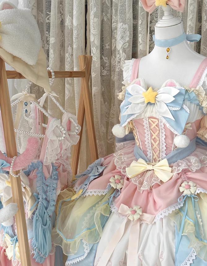 YUMEKAWA ♡ Idol-like cat ear frill dress #wanpi12
