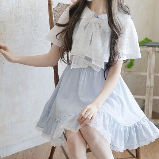 YUMEKAWA ♡ Dress with outerwear #wanpi121