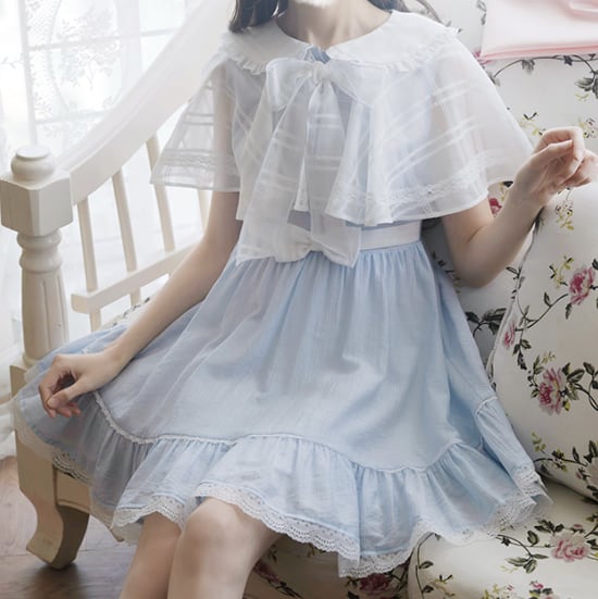 YUMEKAWA ♡ Dress with outerwear #wanpi121