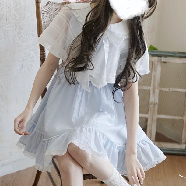 YUMEKAWA ♡ Dress with outerwear #wanpi121