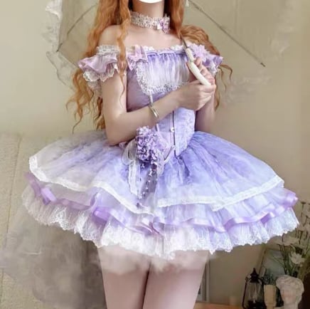 Manufactured after order ♡ Fairy dress with choker and back ribbon #wanpi124