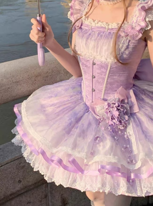Manufactured after order ♡ Fairy dress with choker and back ribbon #wanpi124