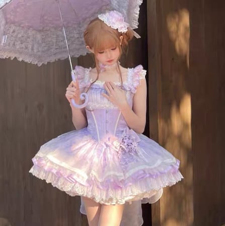 Manufactured after order ♡ Fairy dress with choker and back ribbon #wanpi124