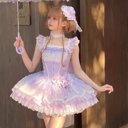 Manufactured after order ♡ Fairy dress with choker and back ribbon #wanpi124