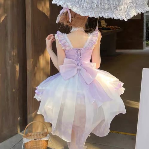 Manufactured after order ♡ Fairy dress with choker and back ribbon #wanpi124