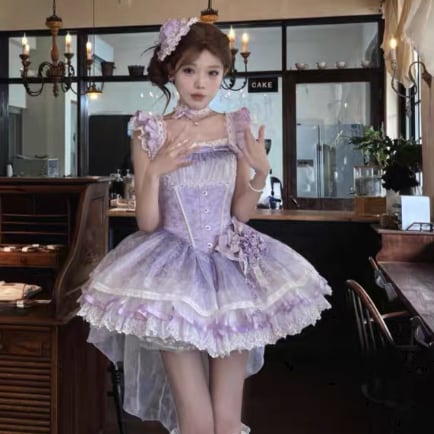 Manufactured after order ♡ Fairy dress with choker and back ribbon #wanpi124