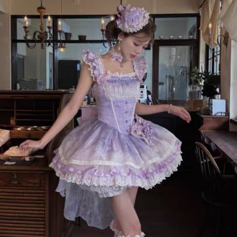 Manufactured after order ♡ Fairy dress with choker and back ribbon #wanpi124