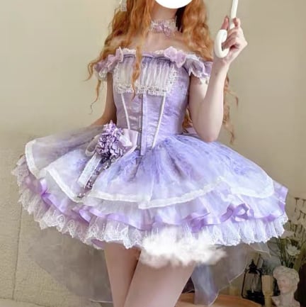 Manufactured after order ♡ Fairy dress with choker and back ribbon #wanpi124