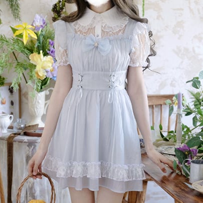 YUMEKAWA ♡ fake two-piece mini dress #wanpi128