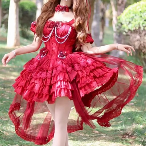 Manufactured after order ♡ ( 5 colors ) Flower Dress Complete Set #wanpi135