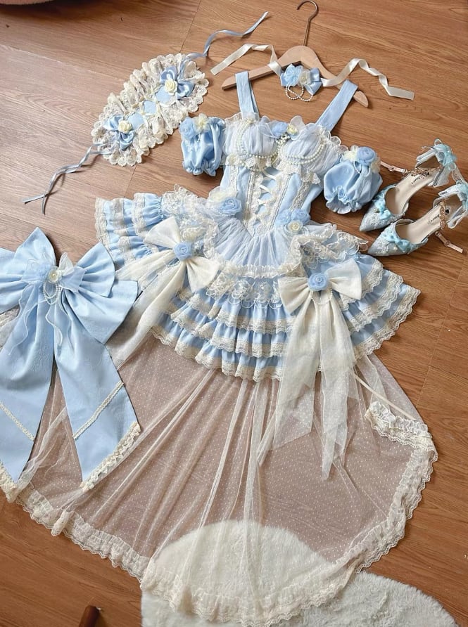 Manufactured after order ♡ ( 5 colors ) Flower Dress Complete Set #wanpi135