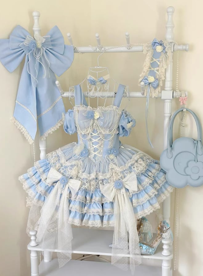 Manufactured after order ♡ ( 5 colors ) Flower Dress Complete Set #wanpi135