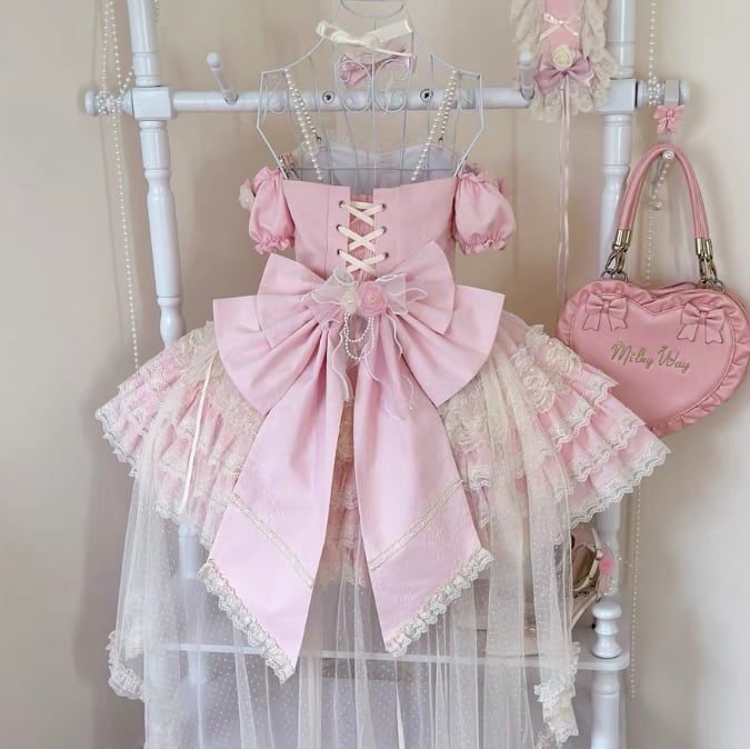 Manufactured after order ♡ ( 5 colors ) Flower Dress Complete Set #wanpi135