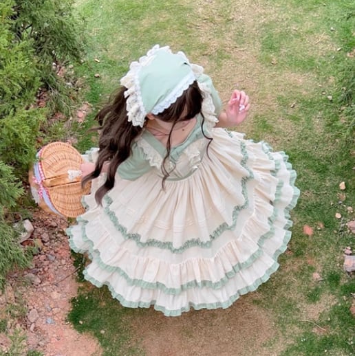 YUMEKAWA ♡ 3-tier frill dress <!>no apron and no bandana #wanpi139
