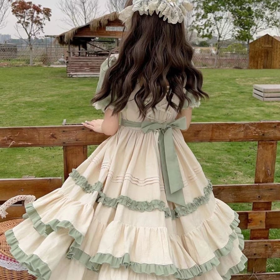 YUMEKAWA ♡ 3-tier frill dress <!>no apron and no bandana #wanpi139