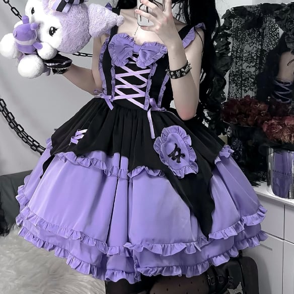 YUMEKAWA ♡ Braided Lolita Dress with Hairpins #wanpi52