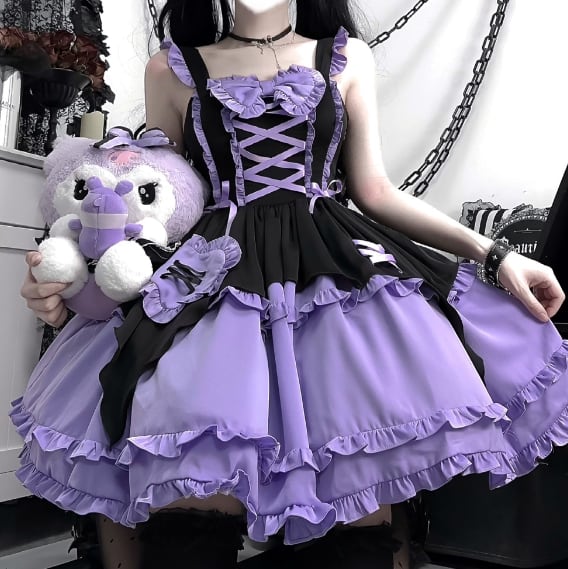 YUMEKAWA ♡ Braided Lolita Dress with Hairpins #wanpi52