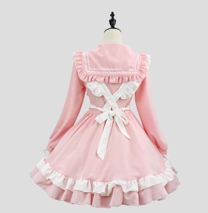 YUMEKAWA ♡ Sailor collar pink maid costume #wanpi54