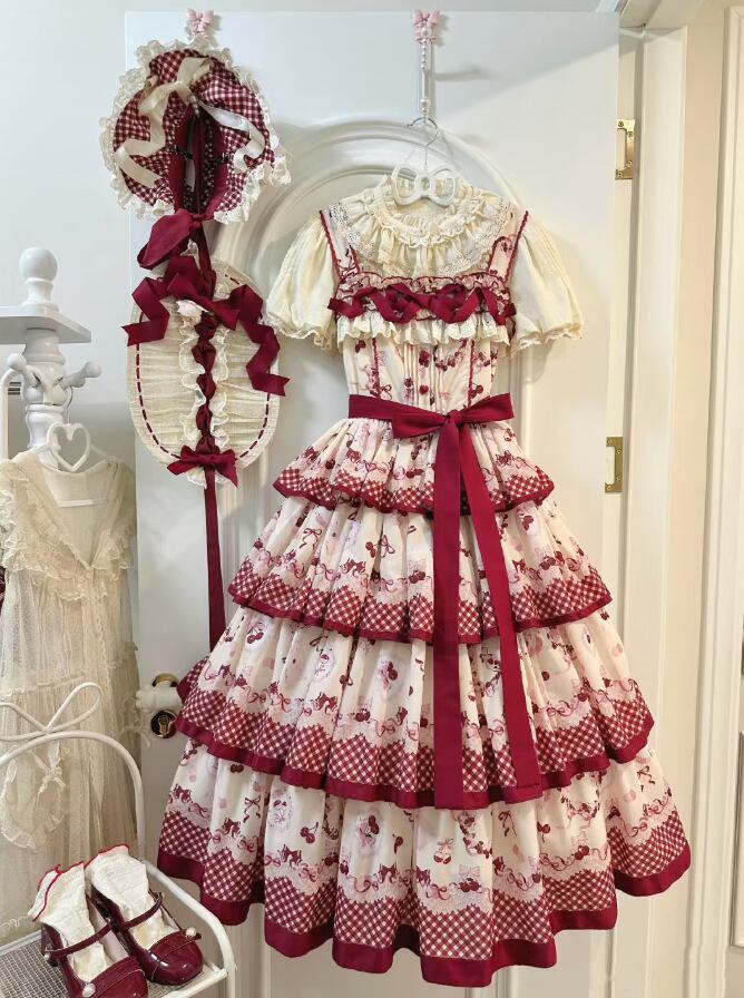 YUMEKAWA ♡ 4-tiered ruffle long dress #wanpi70