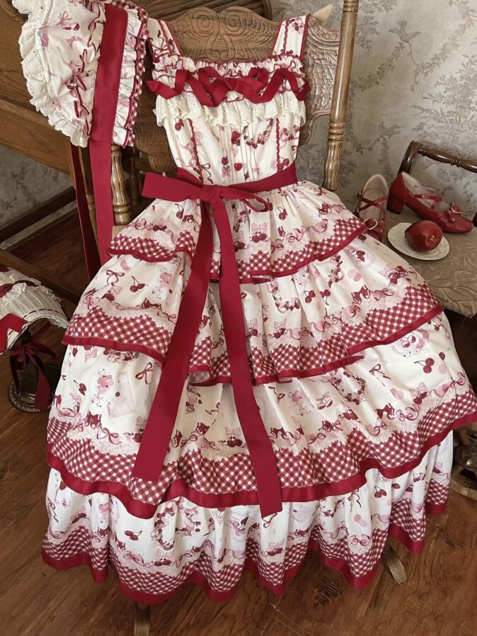 YUMEKAWA ♡ 4-tiered ruffle long dress #wanpi70