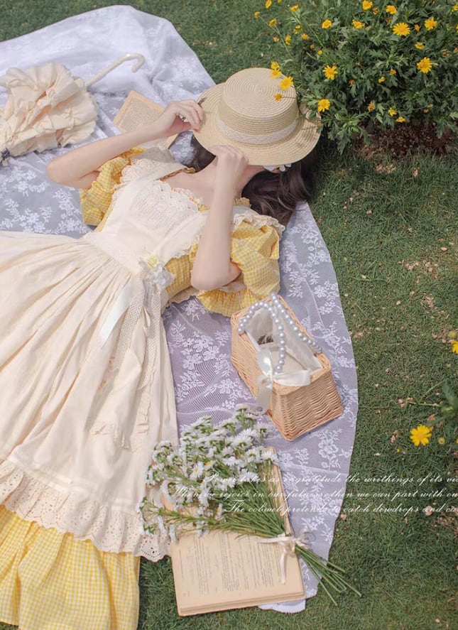 YUMEKAWA ♡ Girly dress with apron #wanpi73