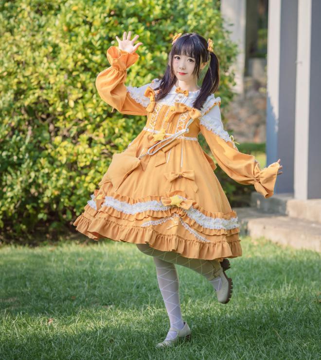 YUMEKAWA ♡ ( 3 colors ) Starlight dress with layering style #wanpi84