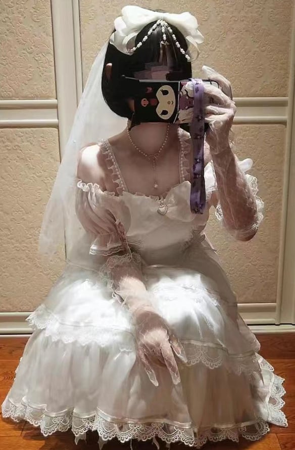 YUMEKAWA ♡ 3-tiered ruffle ♪ white tulle dress #wanpi88