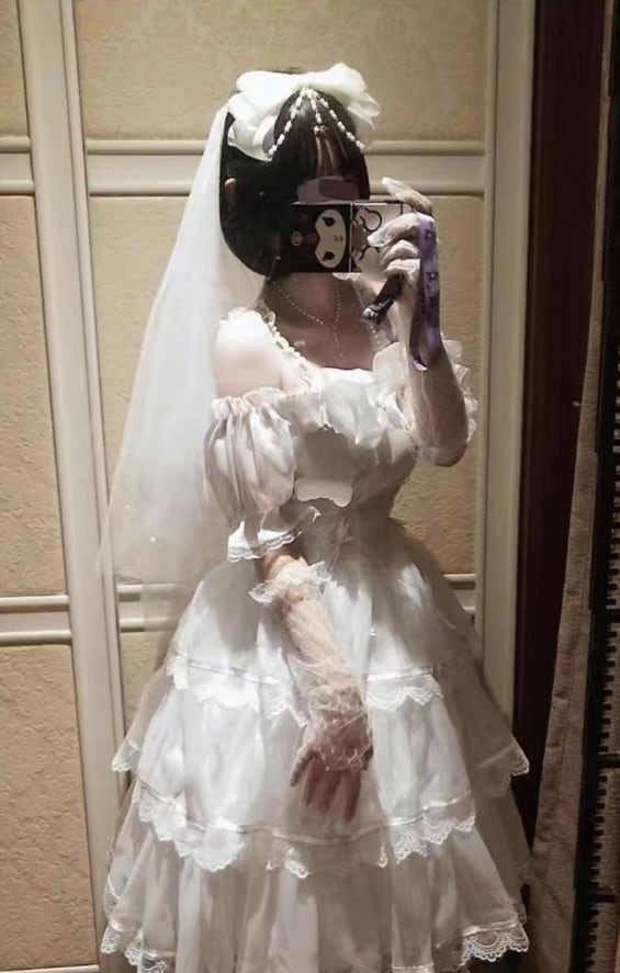 YUMEKAWA ♡ 3-tiered ruffle ♪ white tulle dress #wanpi88