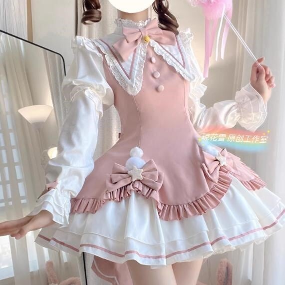 YUMEKAWA ♡ ( 2 colors ) Magical Girl Style Lolita Dress #wanpi9