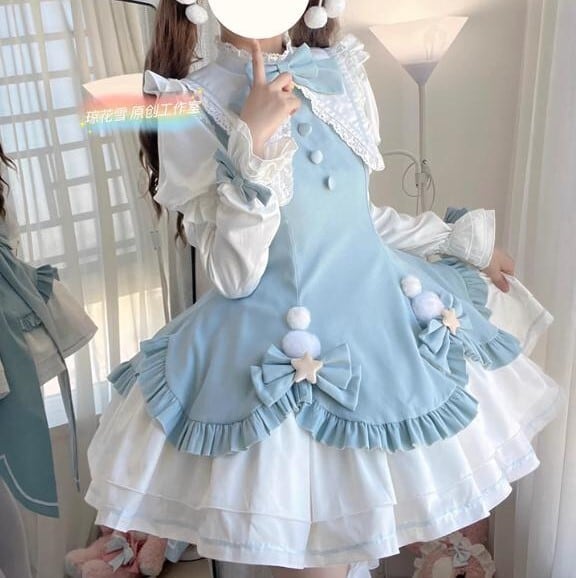 YUMEKAWA ♡ ( 2 colors ) Magical Girl Style Lolita Dress #wanpi9