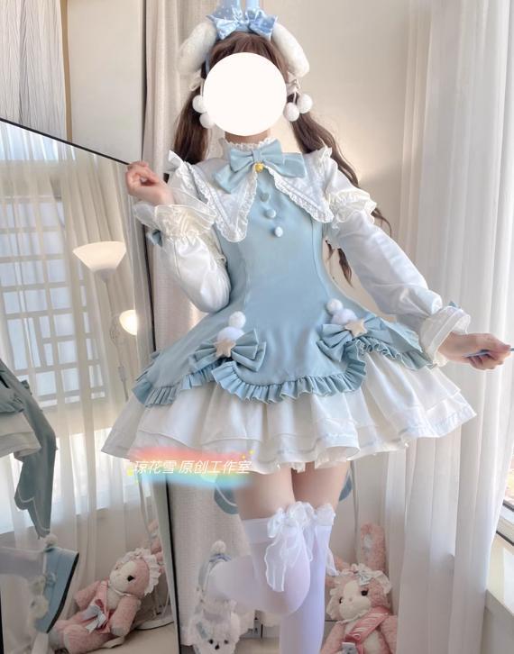 YUMEKAWA ♡ ( 2 colors ) Magical Girl Style Lolita Dress #wanpi9