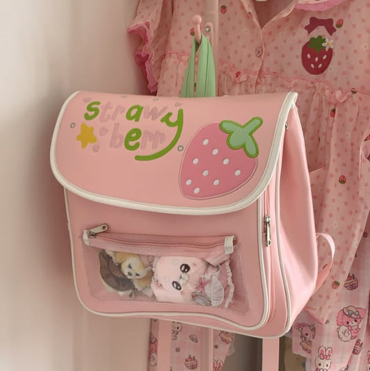 YUMEKAWA ♡ Strawberry Pink Backpack #bag14