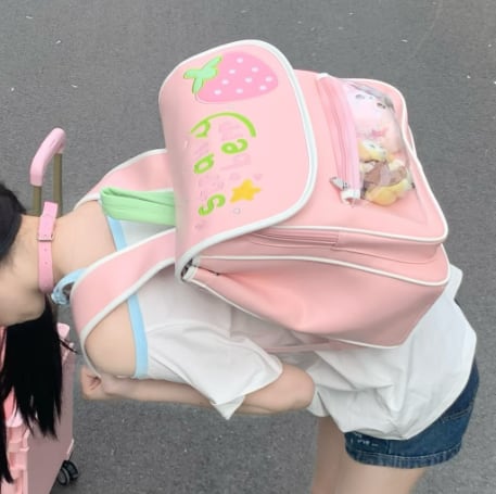 YUMEKAWA ♡ Strawberry Pink Backpack #bag14