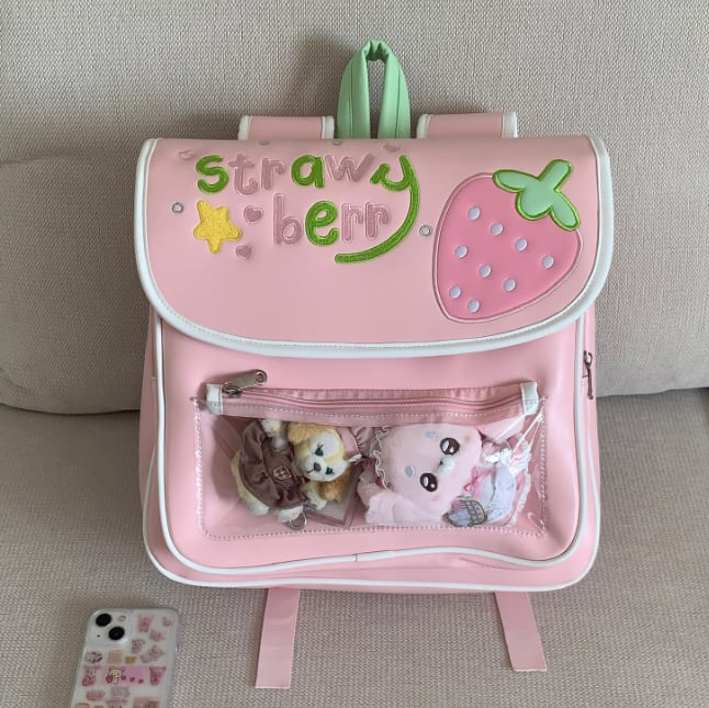 YUMEKAWA ♡ Strawberry Pink Backpack #bag14