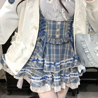 YUMEKAWA ♡ ( 3 colors ) V-neck cardigan with heart buttons #jya7