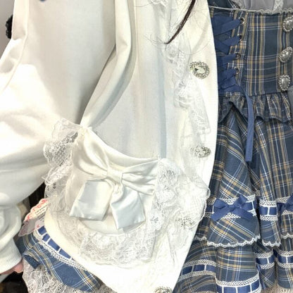 YUMEKAWA ♡ ( 3 colors ) V-neck cardigan with heart buttons #jya7