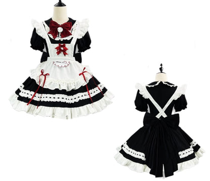 YUMEKAWA ♡ Maid outfit set with back ribbon #kos46