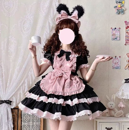 YUMEKAWA ♡ Pink maid outfit with 3D heart  #kos47