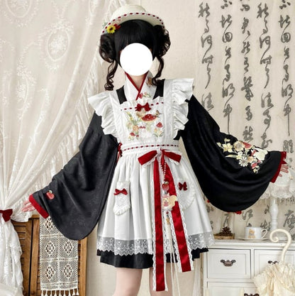 YUMEKAWA ♡ ( 2 colors )  mushroom bunny maid outfit <!>without hat  #kos51