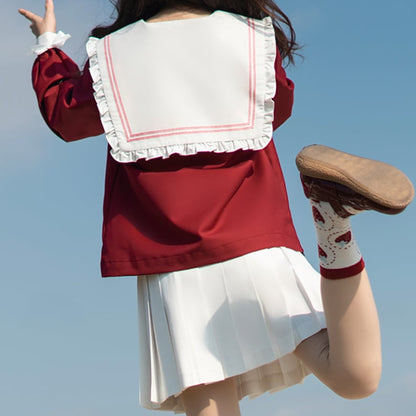 YUMEKAWA ♡ Strawberry print sailor suit #seifuku1
