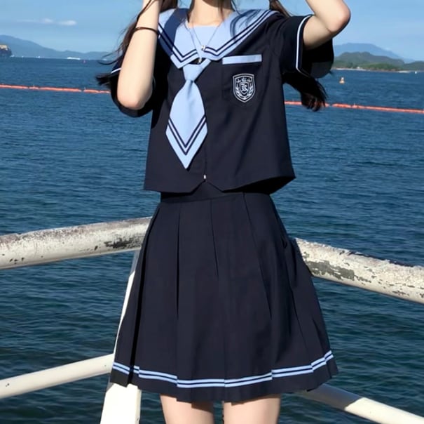 YUMEKAWA ♡ Choice of sleeve length♪ neat sailor suit #seifuku58