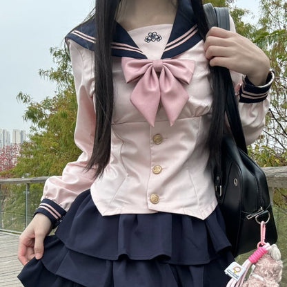 YUMEKAWA ♡ Choice of sleeve length♪ Choice of skirts ♪ Pink sailor suit #seifuku59