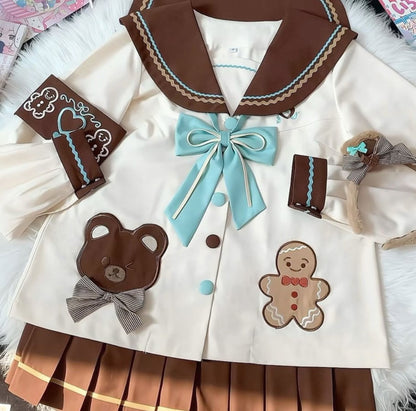 YUMEKAWA ♡ Choice of sleeve length♪ Sailor Suit with Bear #seifuku60