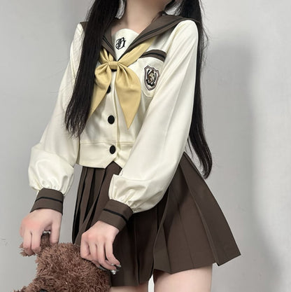 YUMEKAWA ♡ Choice of sleeve length♪ Sailor uniform with crest #seifuku62